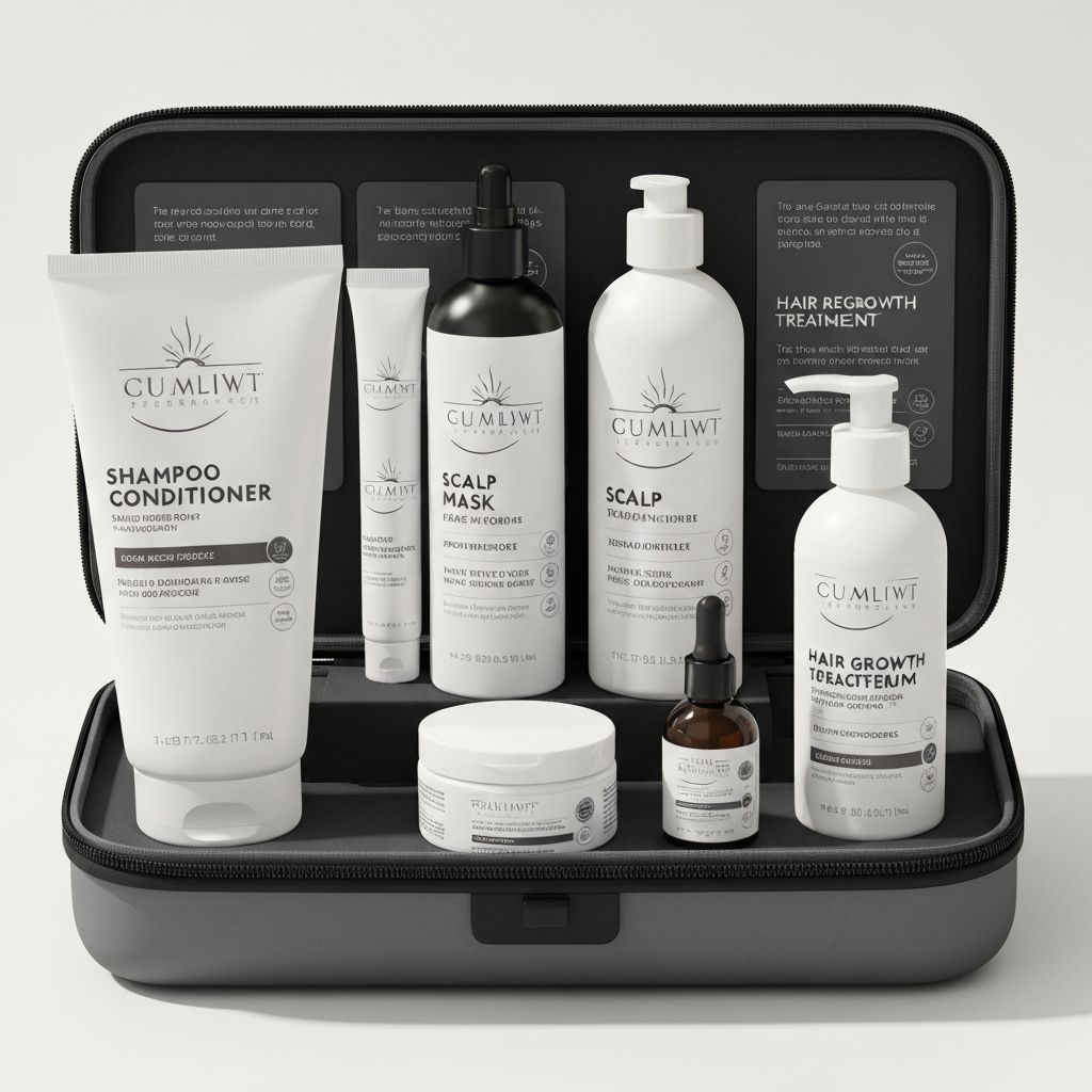 A collection of new hair loss treatment medications and innovations in 2025.